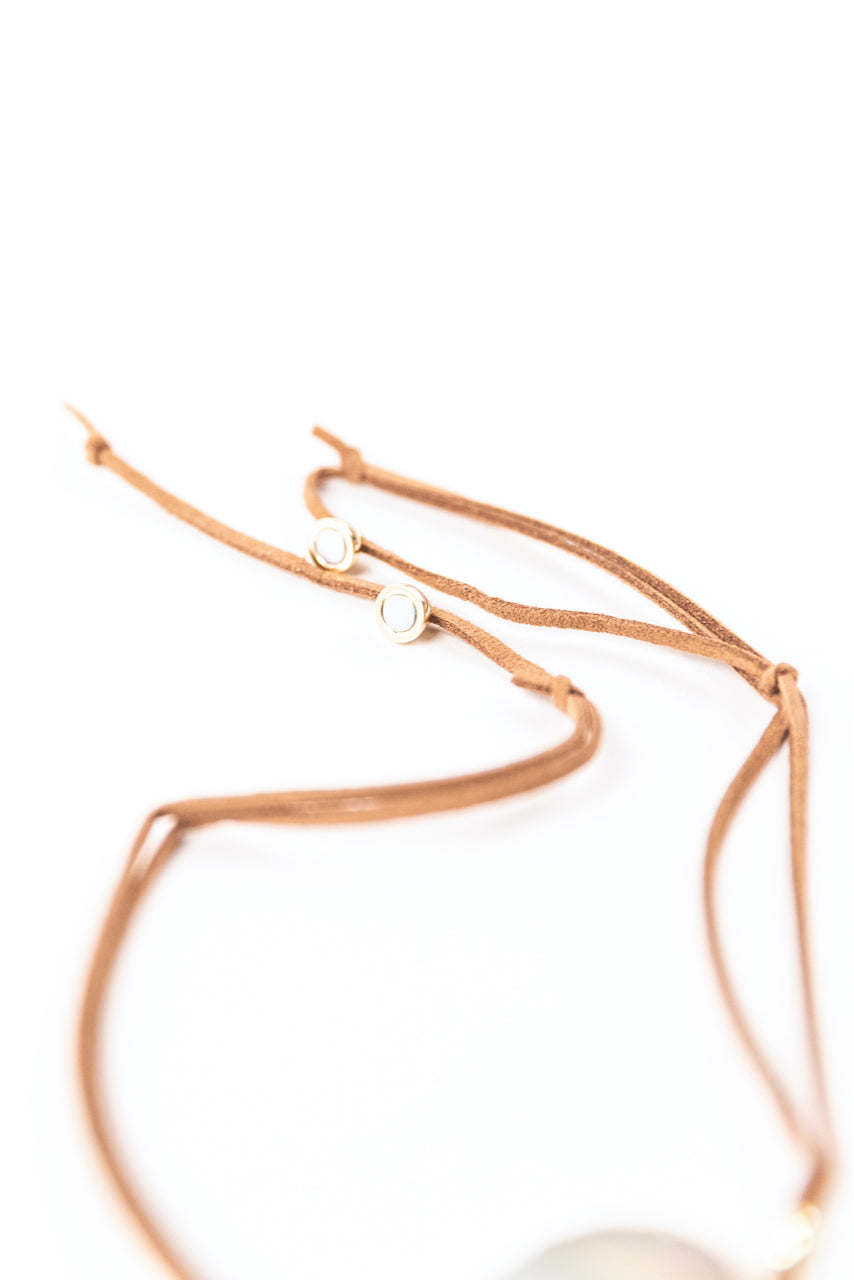 Stone of Courage Suede Wrap Bracelet