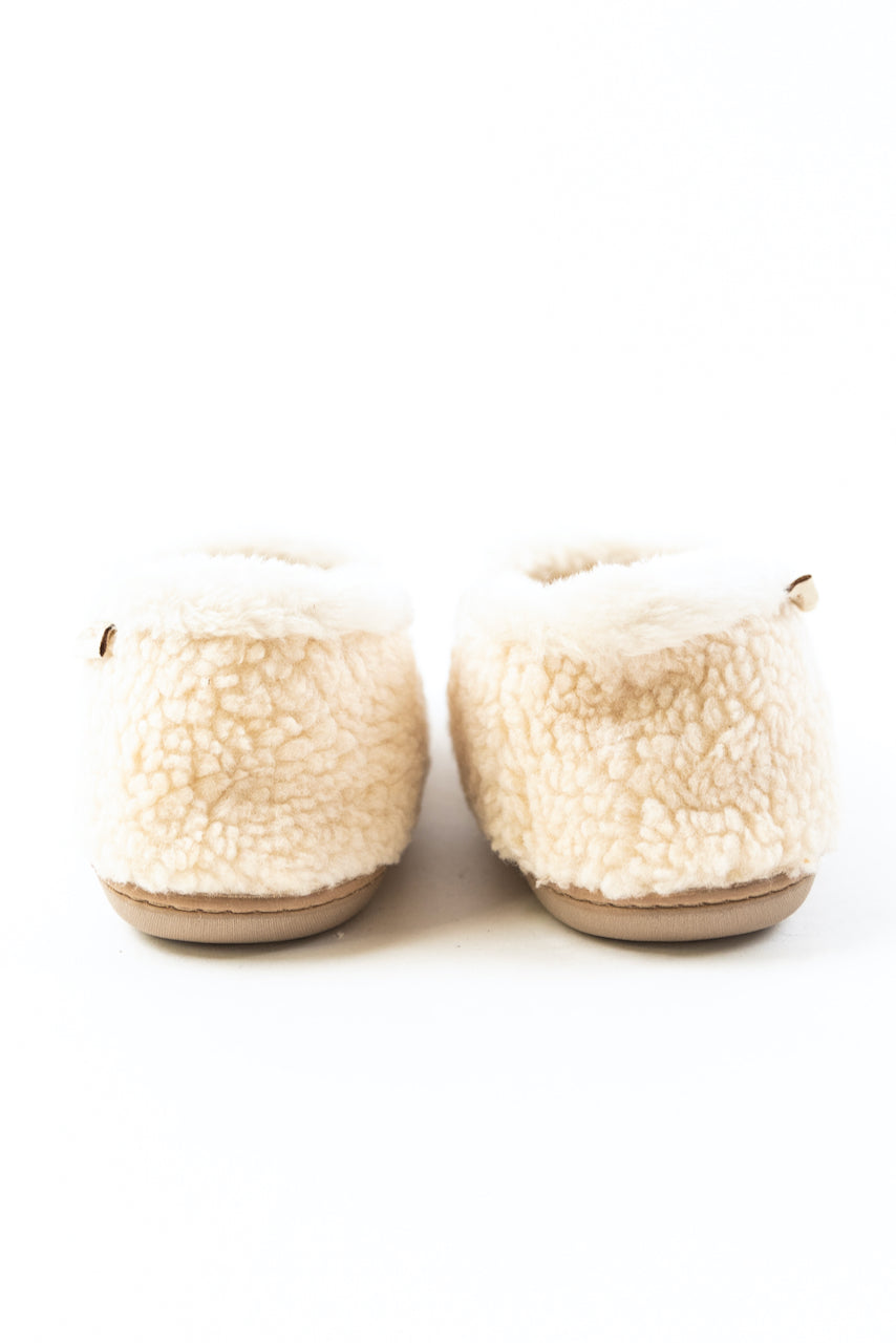 Cream sherpa slippers | ROOLEE