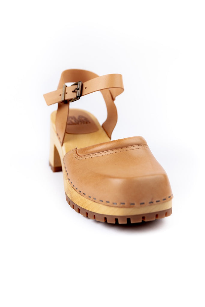 Brown Leather Clogs | ROOLEE