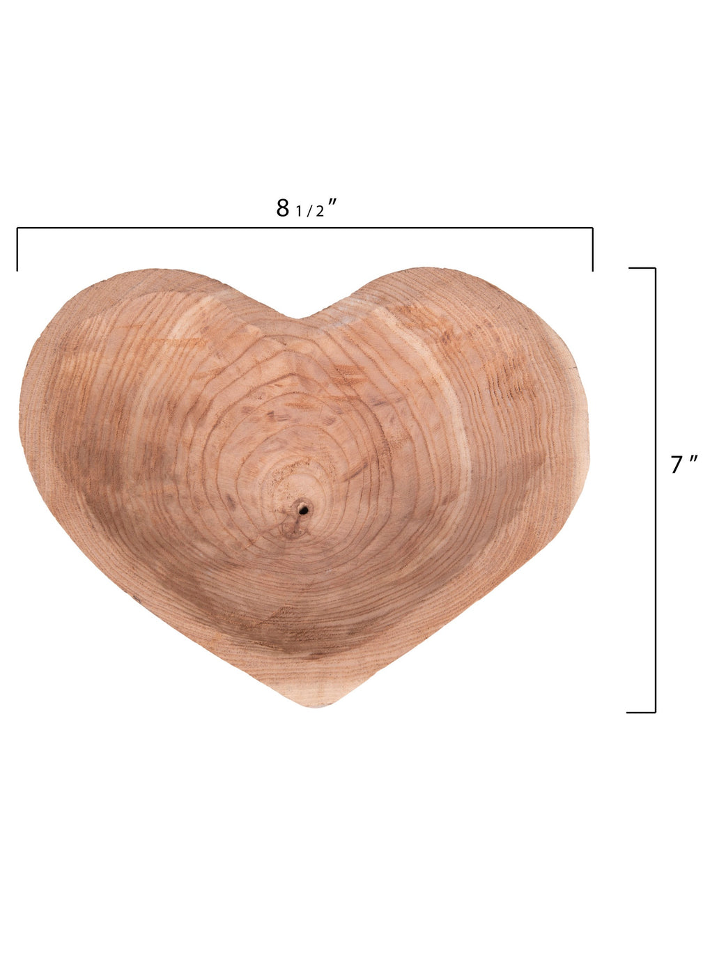 Queen Decorative Wood Heart Bowl