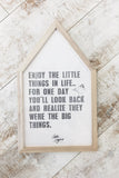 'Enjoy the Little Things' Wall Decor