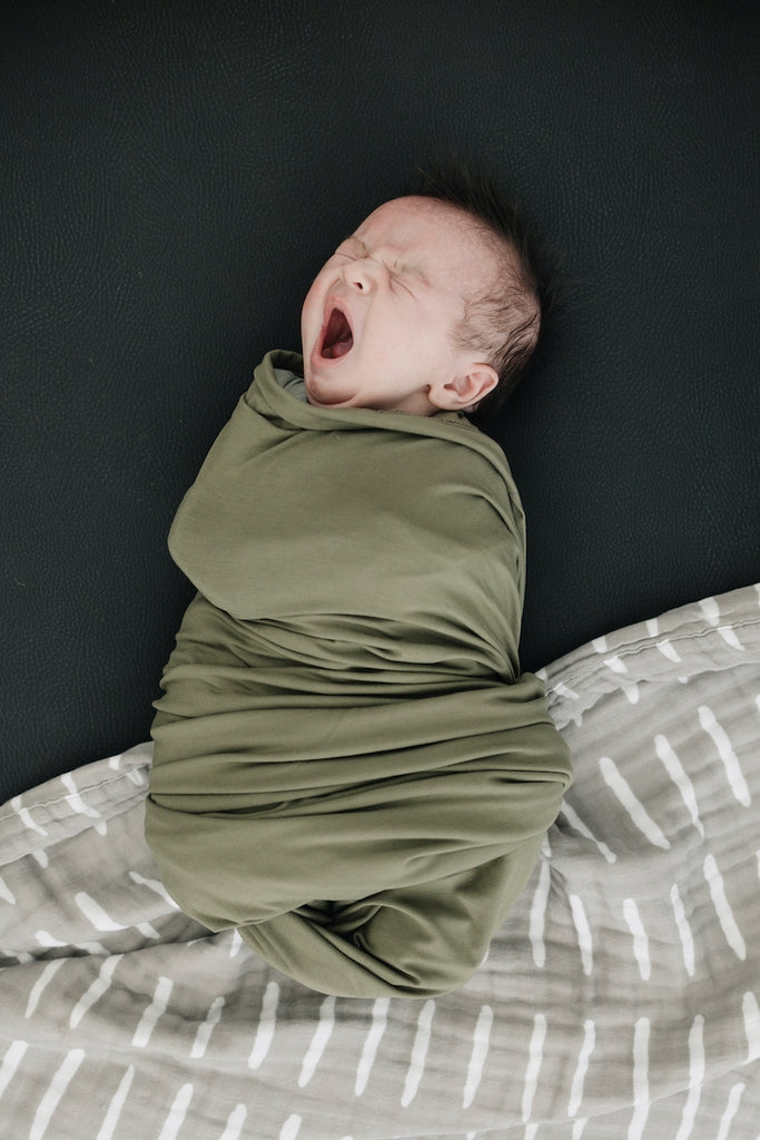 Olive Stretch Swaddle | ROOLEE