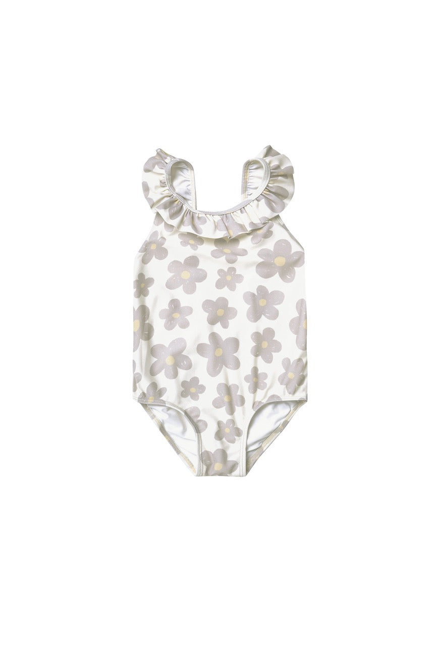 White Floral Swimsuits For Girls | ROOLEE