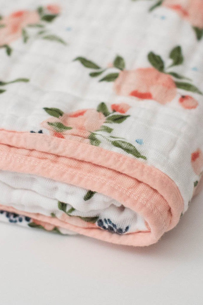 Soft Pink Muslin Baby Blankets l ROOLEE