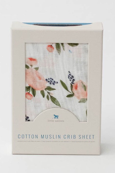 Soft Cotton Muslin Crib Sheets l ROOLEE